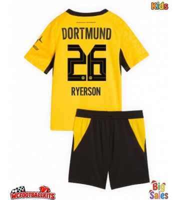 Borussia Dortmund Julian Ryerson #26 Replica Home Stadium Kit for Kids 2026-27 Short Sleeve (+ pants)